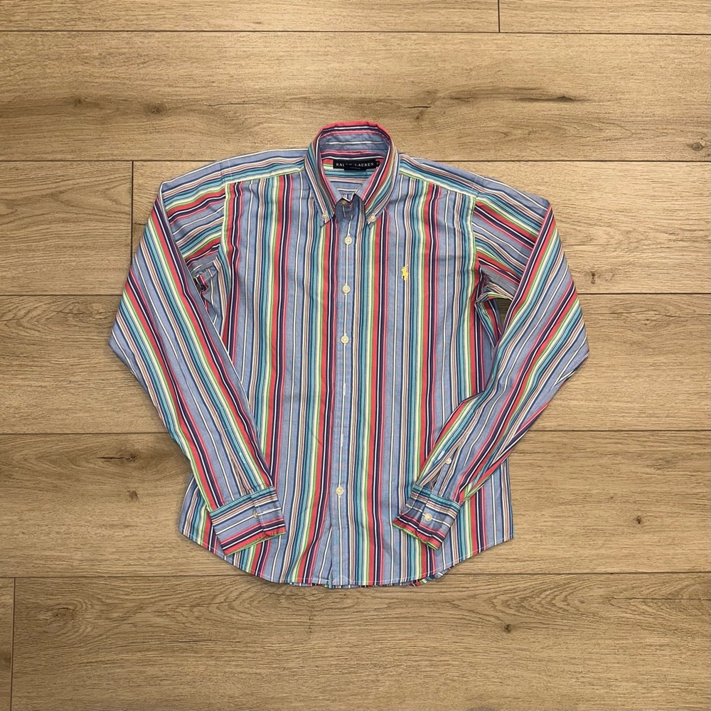 Ralph Lauren women’s button up striped multicolor